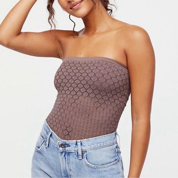 Free People Tops - NWOT Intimately Free People Honey Textured Tube Top - M/L - Mink (Taupe)